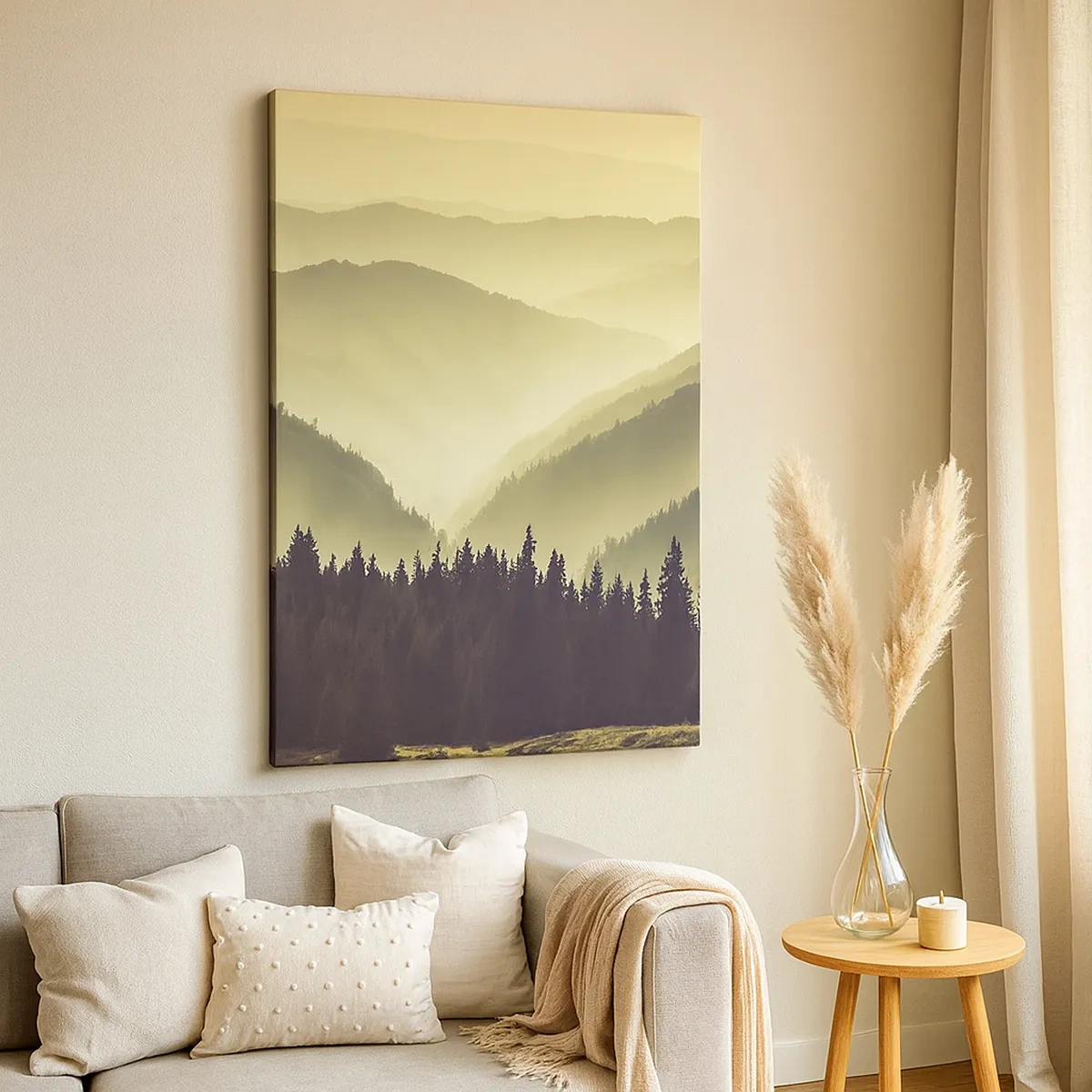 Canvas picture - In a Faraway Land, Past the Mountains - 50x70 cm