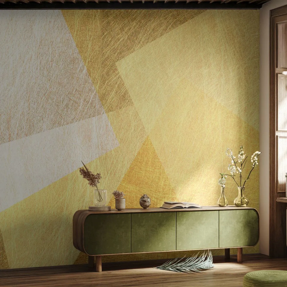 Self-Adhesive Photo Wallpaper Deluxe Sticker - Weather of Geometry - Bright, Texture, Geometric - 500x350 cm
