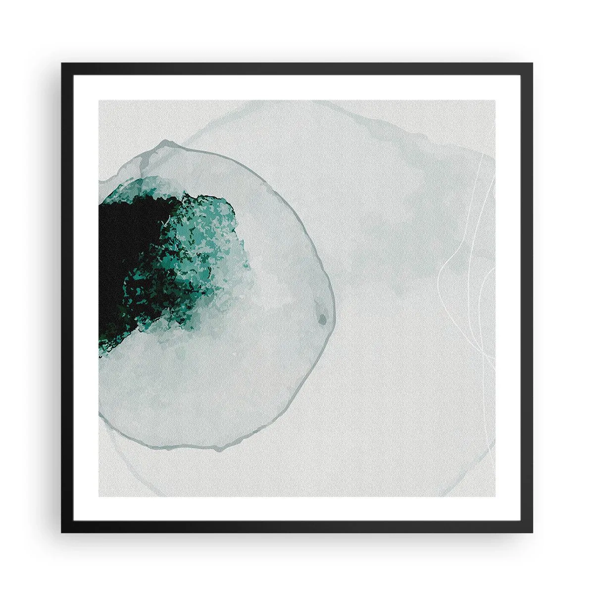 Poster in black frame - In a Waterdrop - 60x60 cm