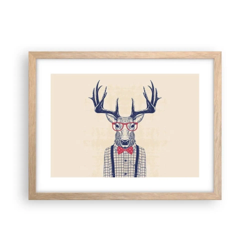 Poster in light oak frame - Fun Extravagance - 40x30 cm