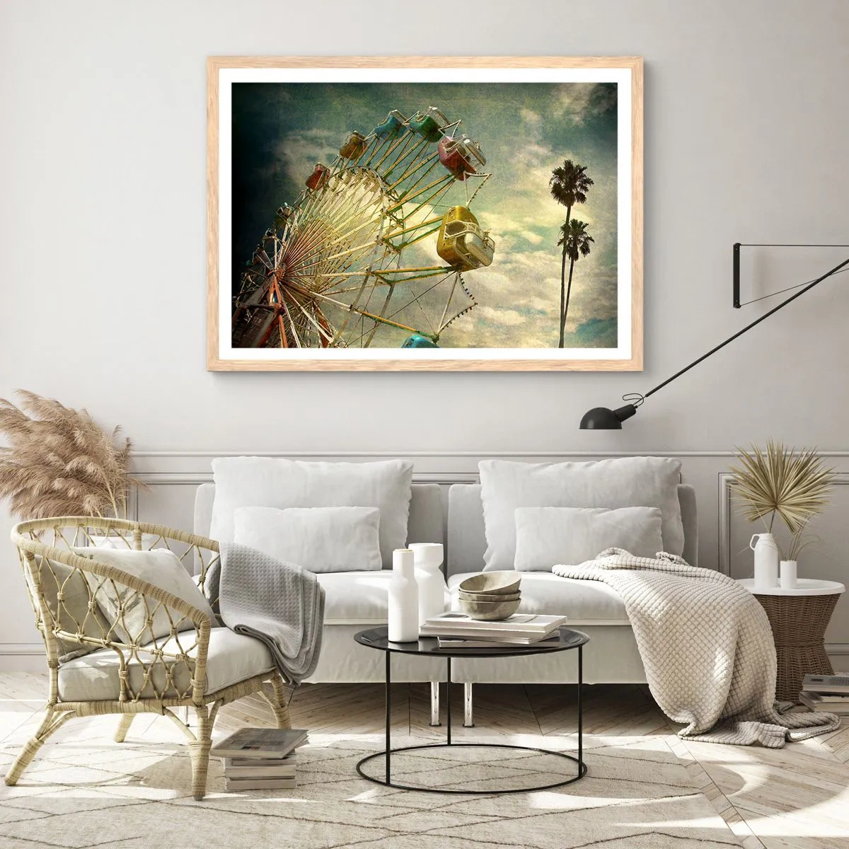 Poster in light oak frame - There Will Be Fun… - 50x40 cm