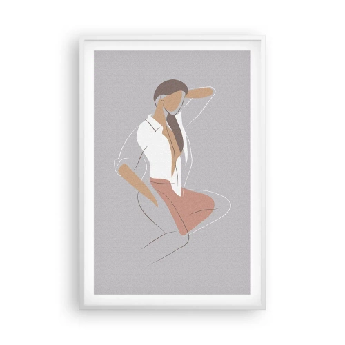 Poster in white frmae - Outline of Charm - 61x91 cm