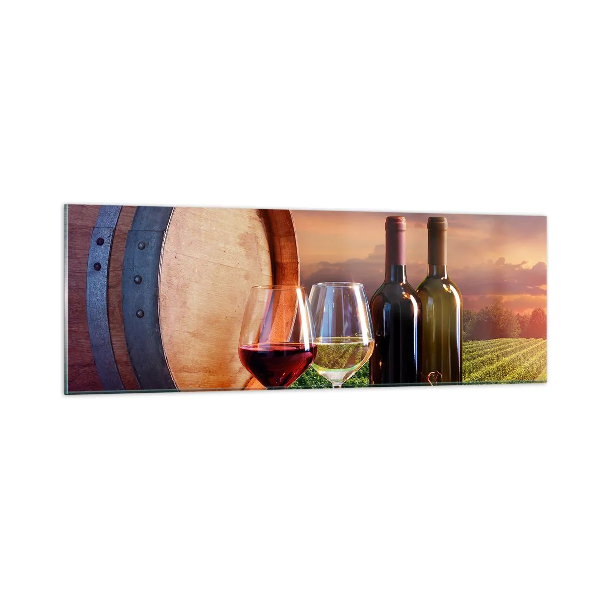 Glass picture - Here Life Is Full of Flavour - 90x30 cm