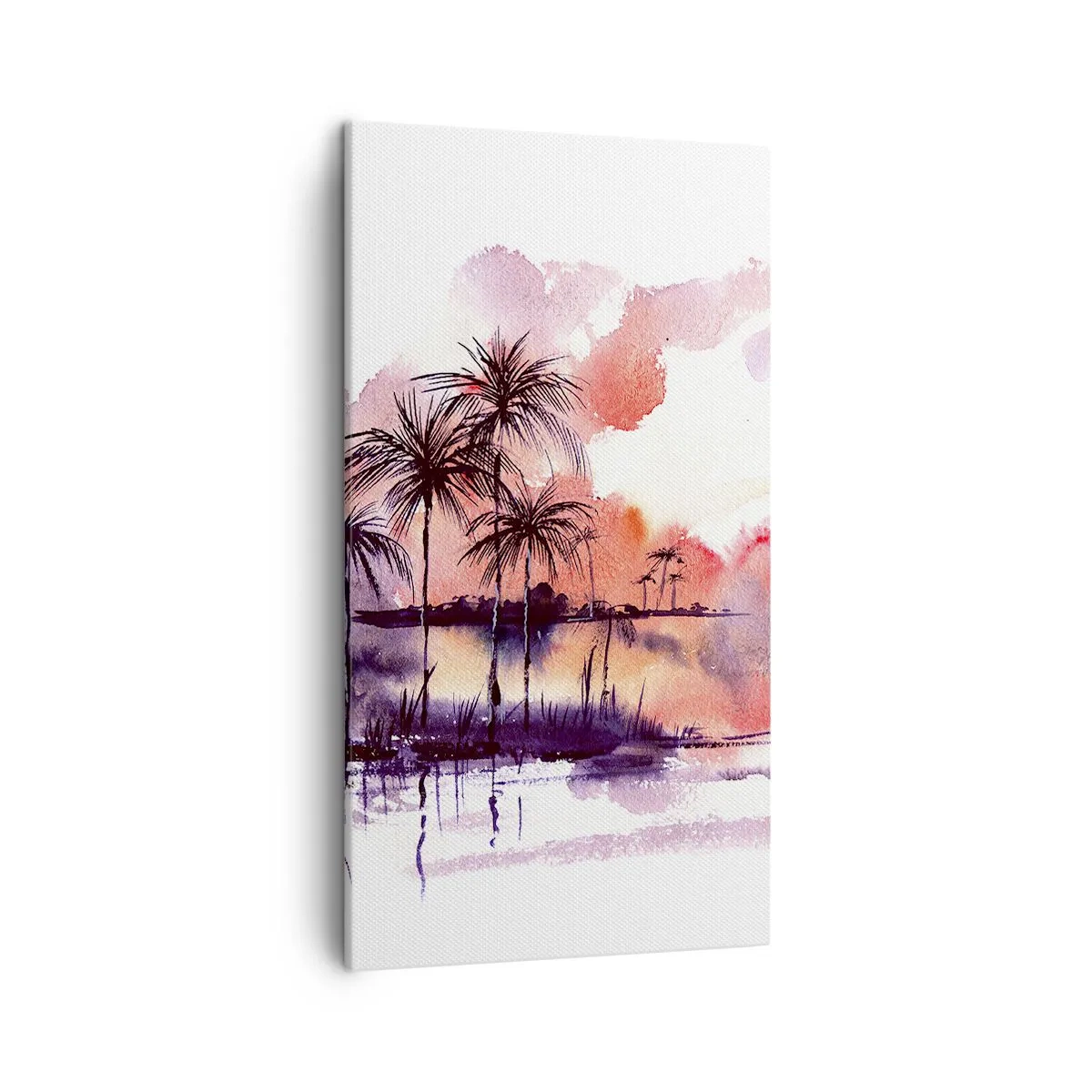 Canvas picture - Peace of Tropics in Red - 45x80 cm