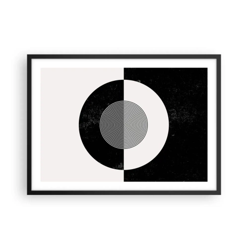 Poster in black frame - Harmony in Black and White - 70x50 cm