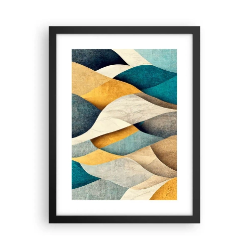 Poster in black frame - Rhythm and Undulation - 30x40 cm