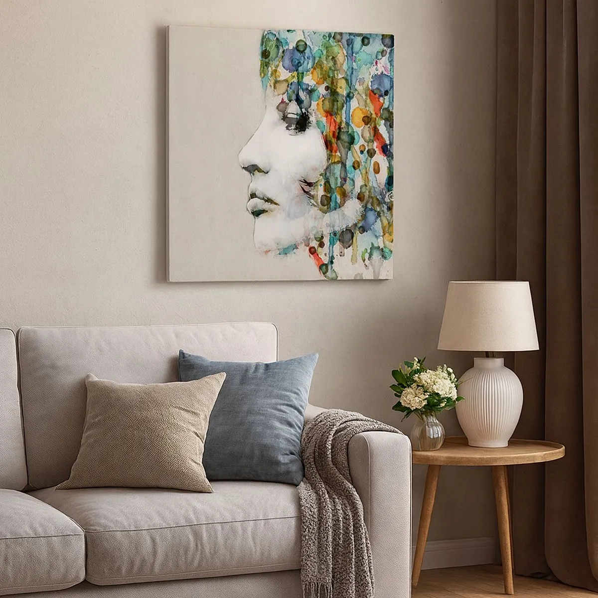 Canvas picture - Emerged from Greyness - 30x30 cm