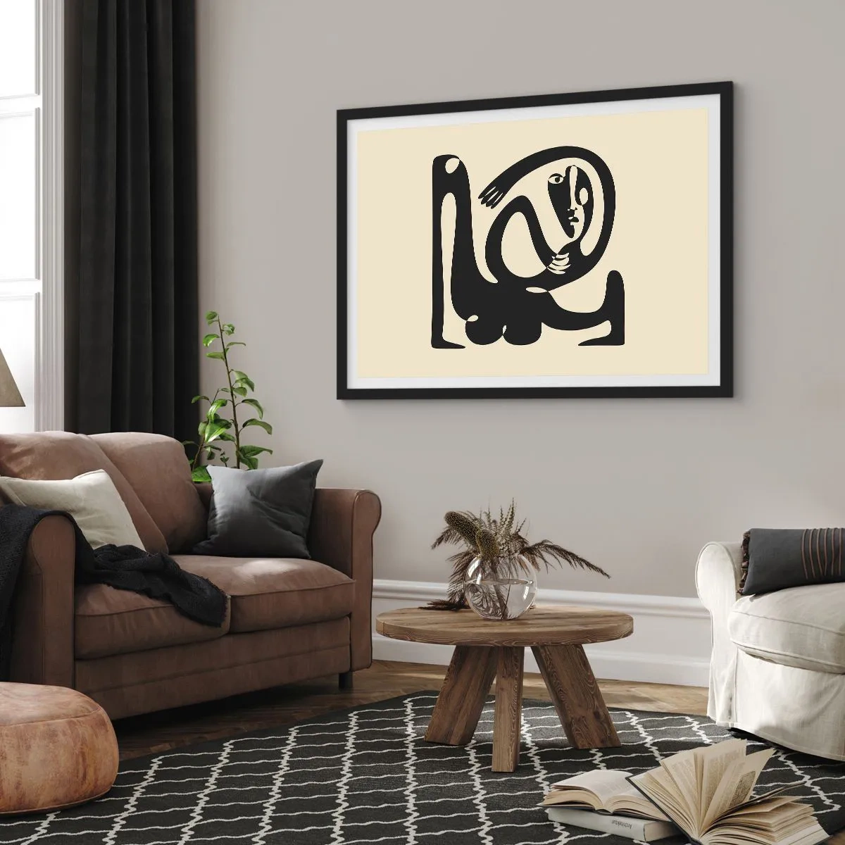 Poster in black frame - Almost Picasso - 50x40 cm