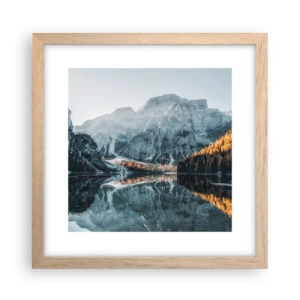 Poster in light oak frame - Mirror Landscape - 30x30 cm