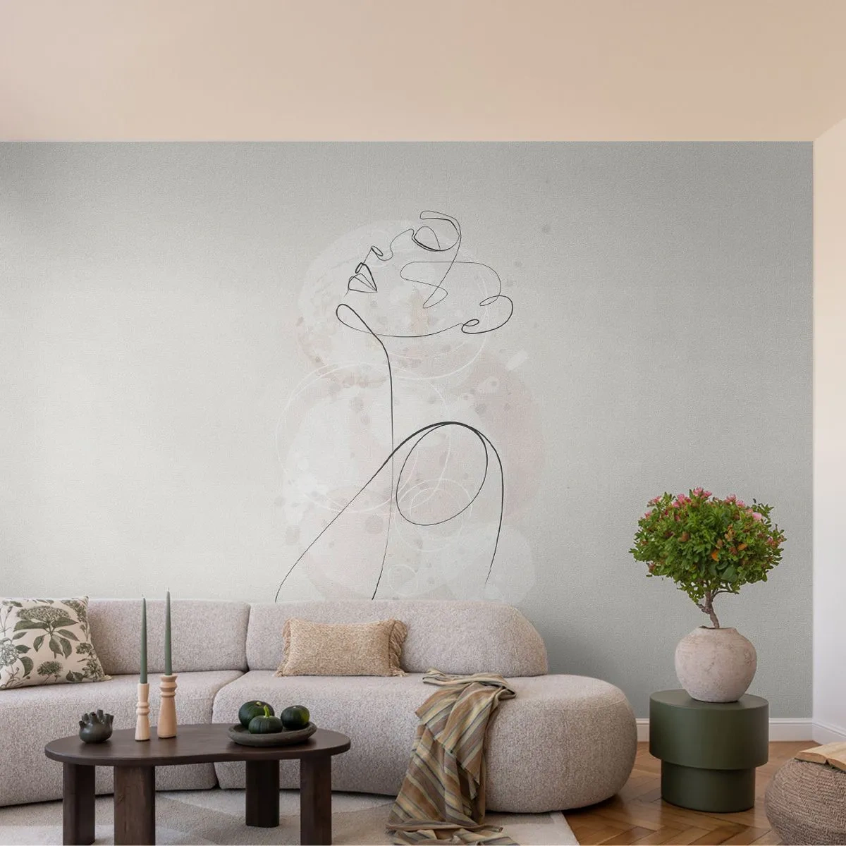 Photo Wallpaper Premium Canvas - Spiral of Beauty - Graphics, Woman, Piece - 250x175 cm