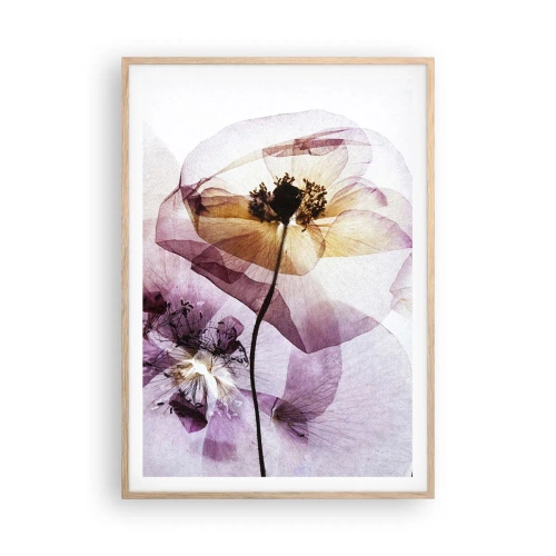 Poster in light oak frame - Flower Body Slide - 70x100 cm