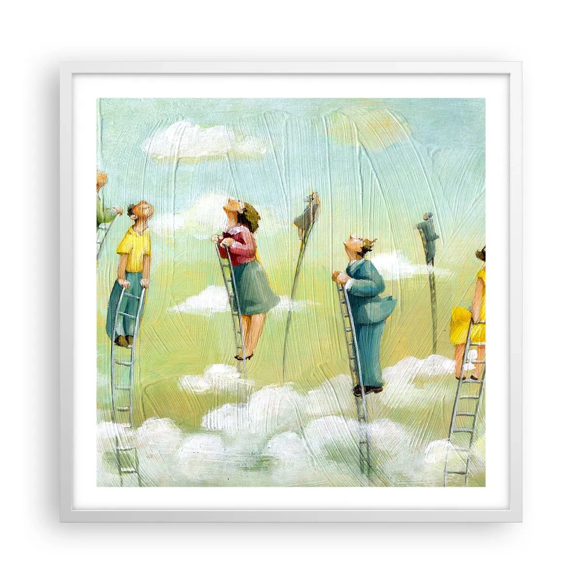 Poster in white frmae - Following the Dream - 60x60 cm