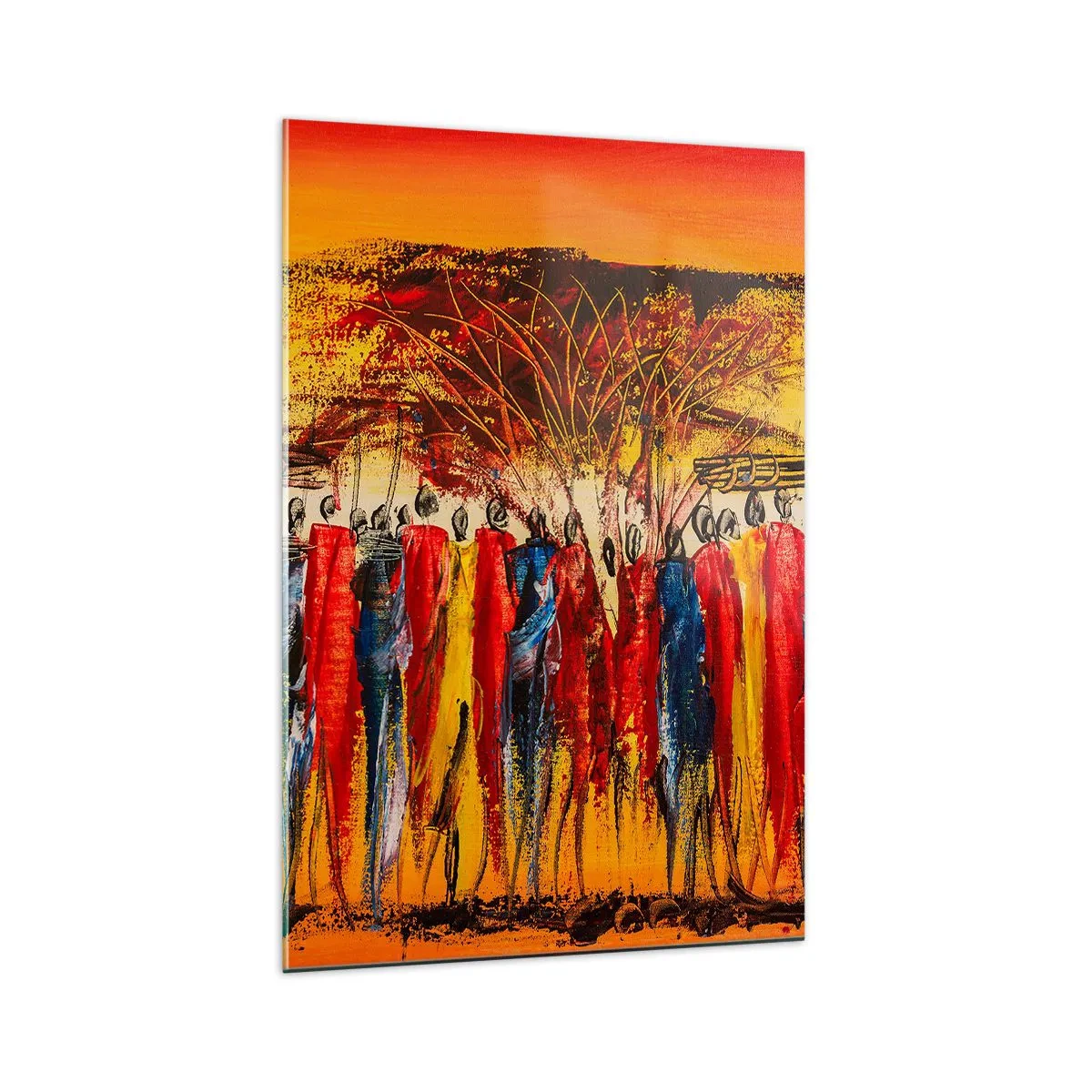 Glass picture - Marching in the Rhythm of Tam-tam - 70x100 cm