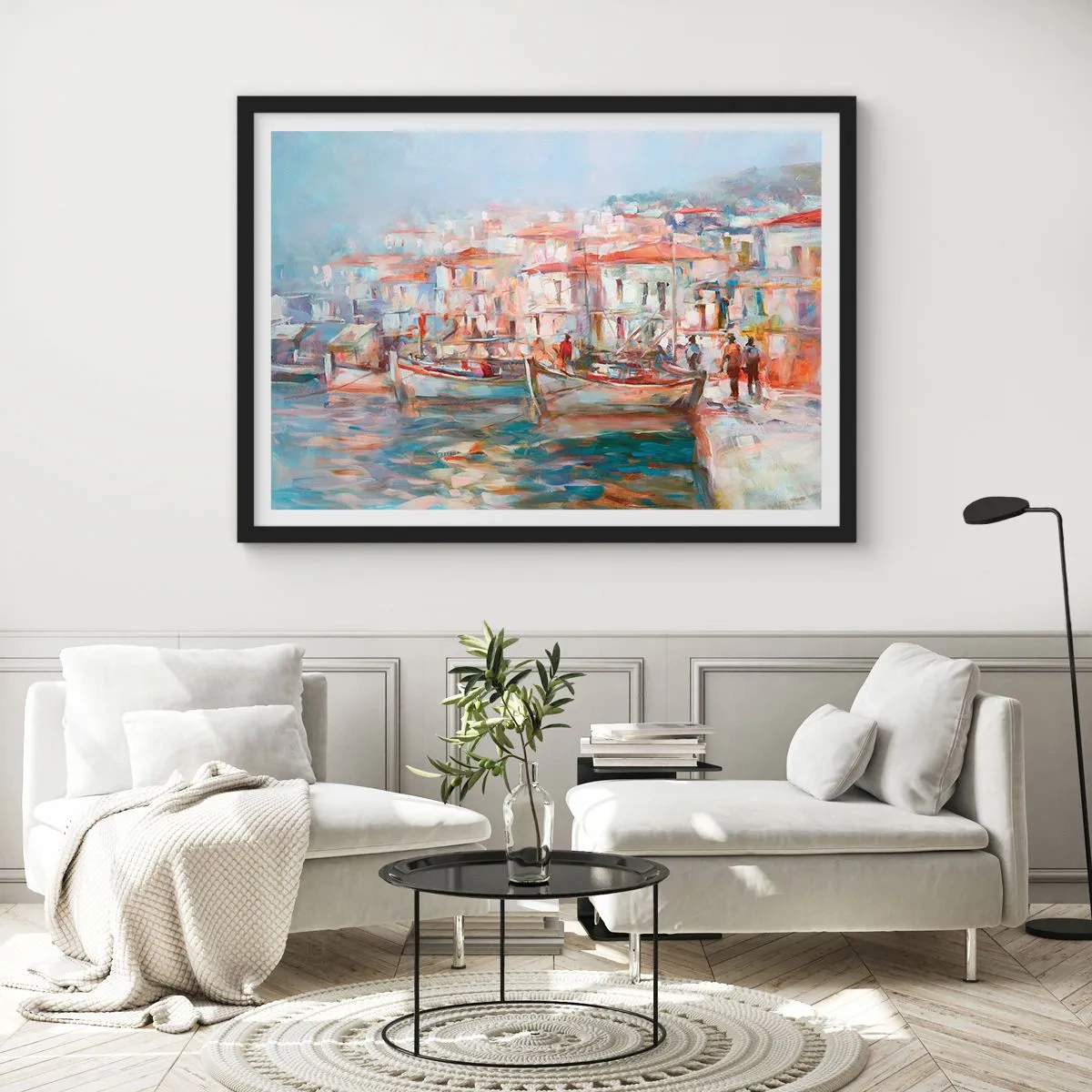 Poster in black frame - Holidays in Pastel - 50x40 cm