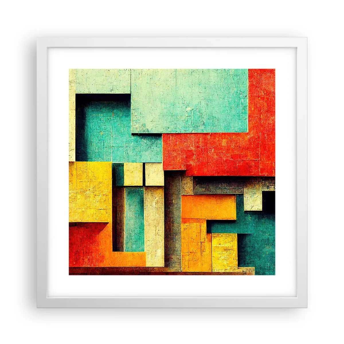 Poster in white frmae - Festival of Right Angles - 40x40 cm
