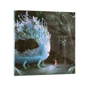 Glass picture - Fantastic Encounter - 60x60 cm