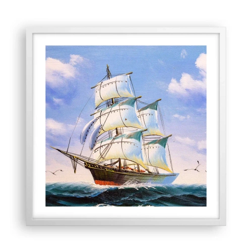 Poster in white frmae - Proudly with Wind - 50x50 cm