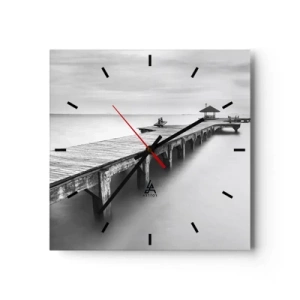 Wall clock - Clock on glass - Into the Distance - 30x30 cm