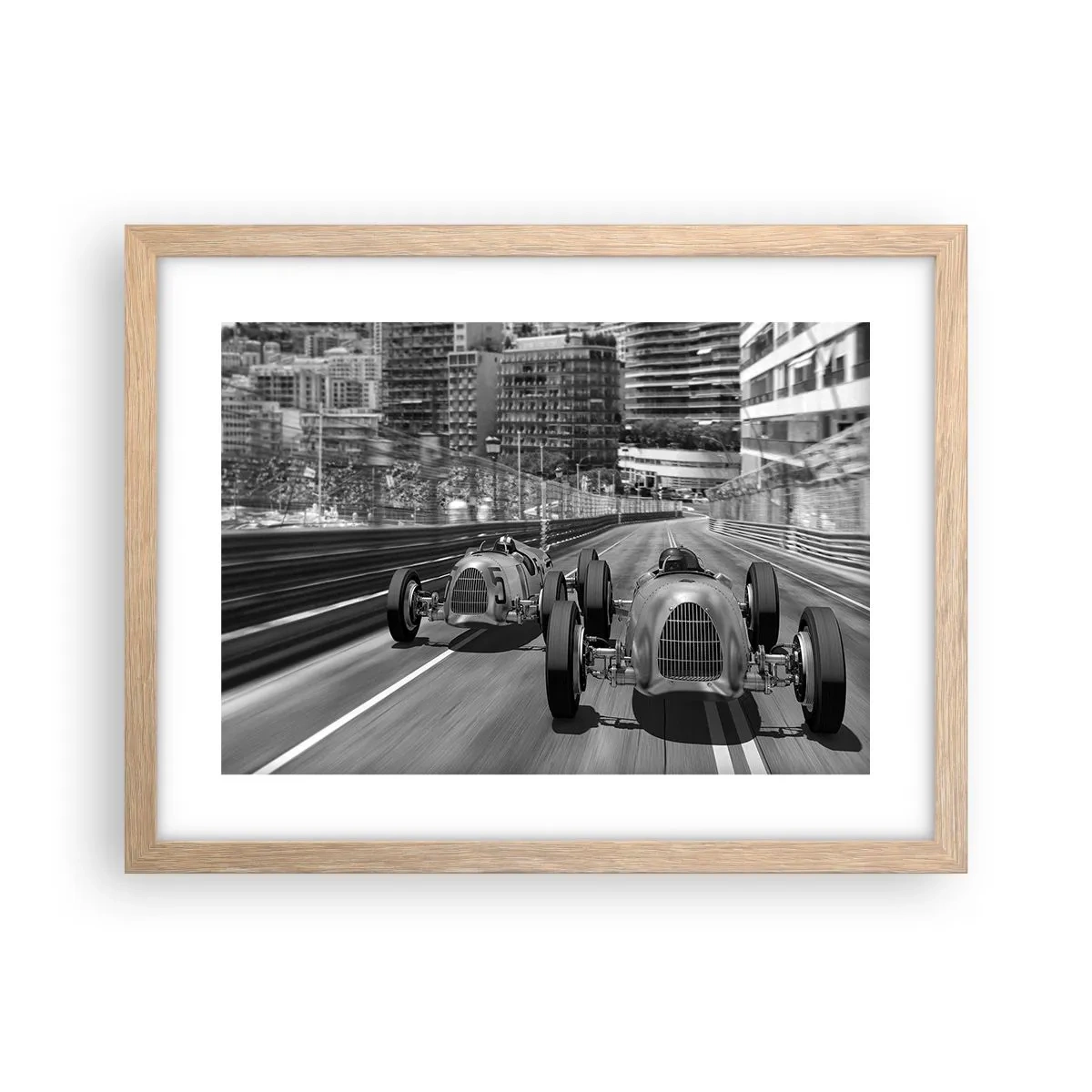 Poster in light oak frame - Long Time Ago in Monte Carlo - 40x30 cm