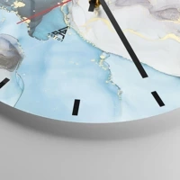 Clock face with lines