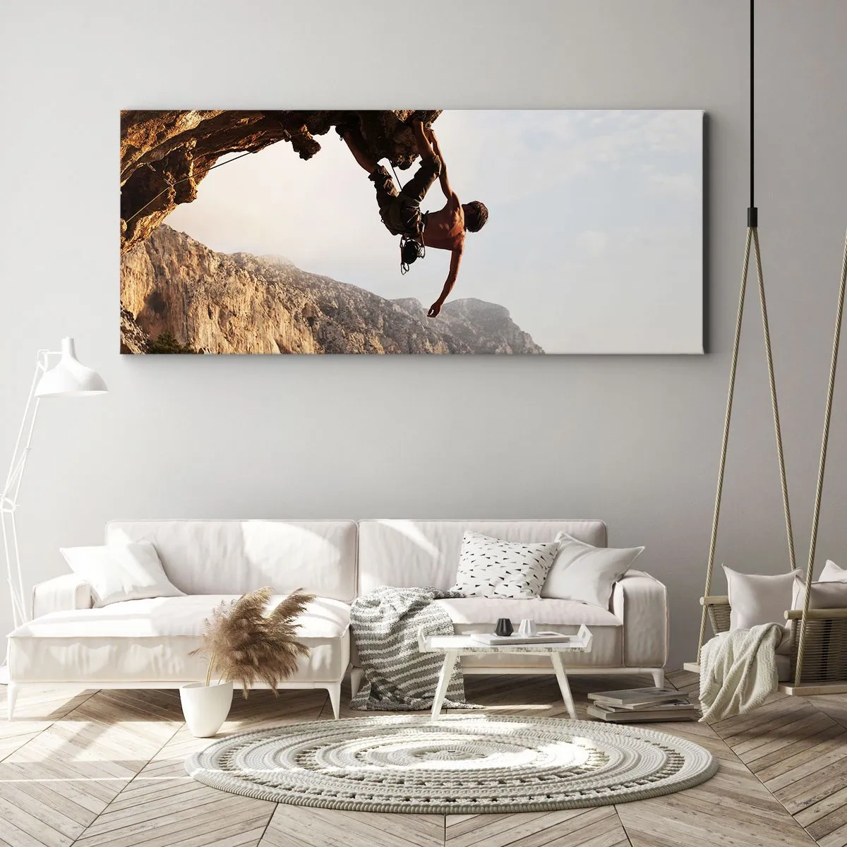 Canvas picture - The Whole World on a Sharp Cliff - 90x30 cm