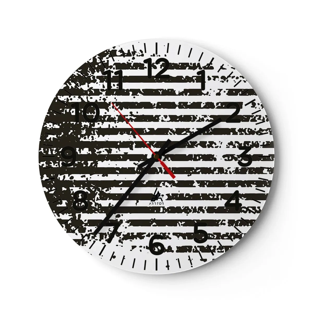 Wall clock - Clock on glass - Rhythm and Noise - 40x40 cm