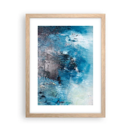 Poster in light oak frame - Blue Rhapsody - 30x40 cm