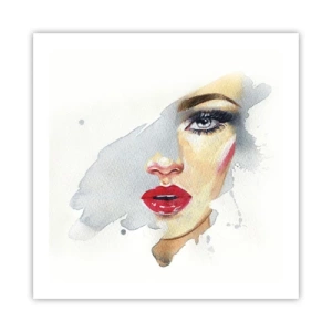 Poster - Reflection in a Waterdrop - 60x60 cm