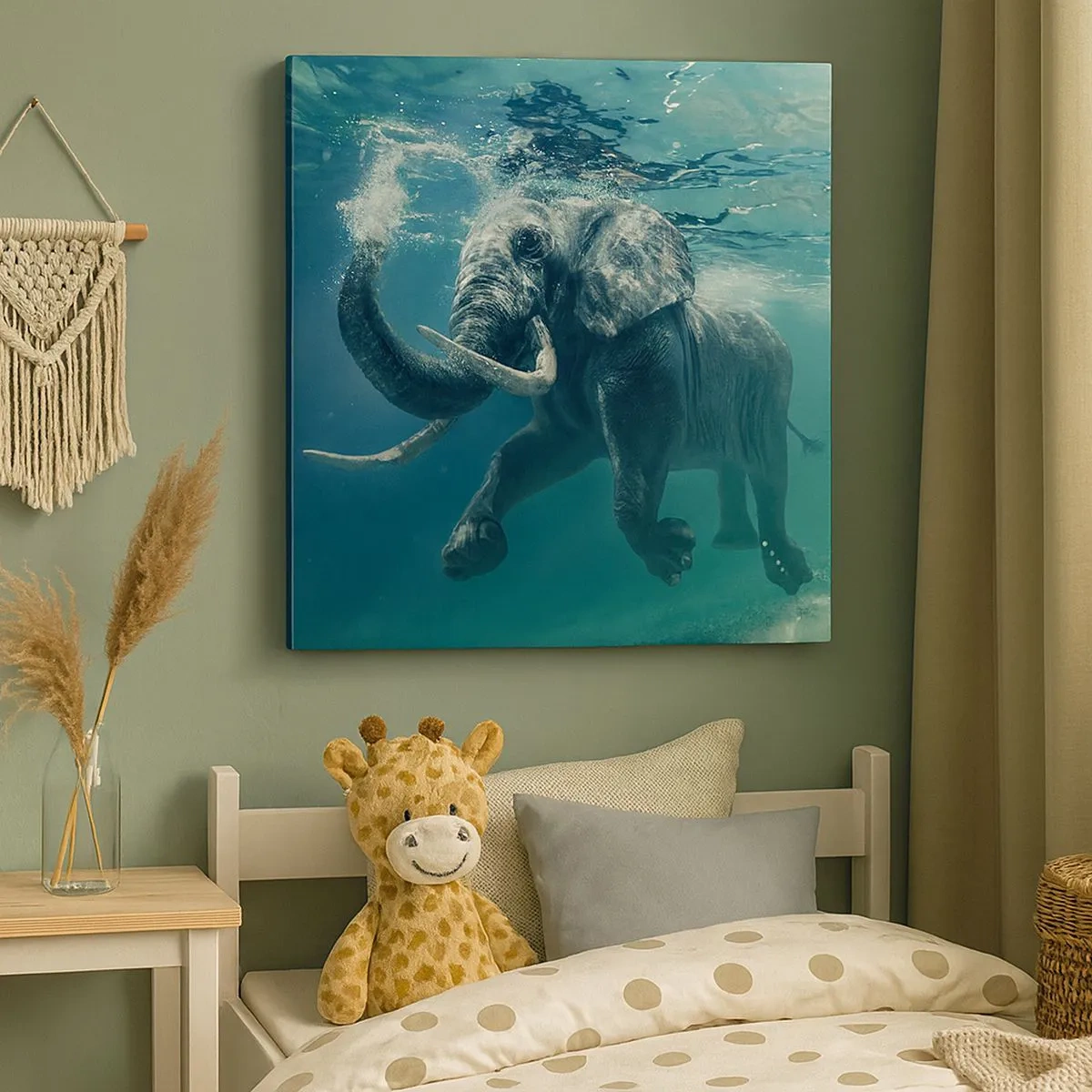 Canvas picture - Everyone Likes to Swim - 30x30 cm