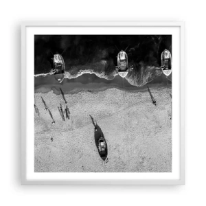 Poster in white frmae - Still on the Shore… - 60x60 cm
