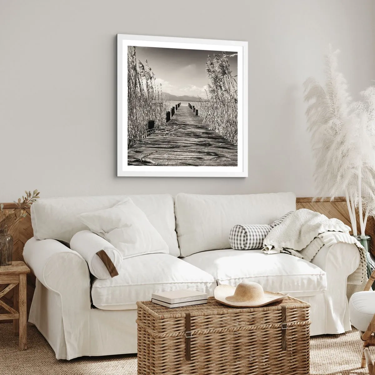 Poster in white frmae - In the Grass - 30x30 cm