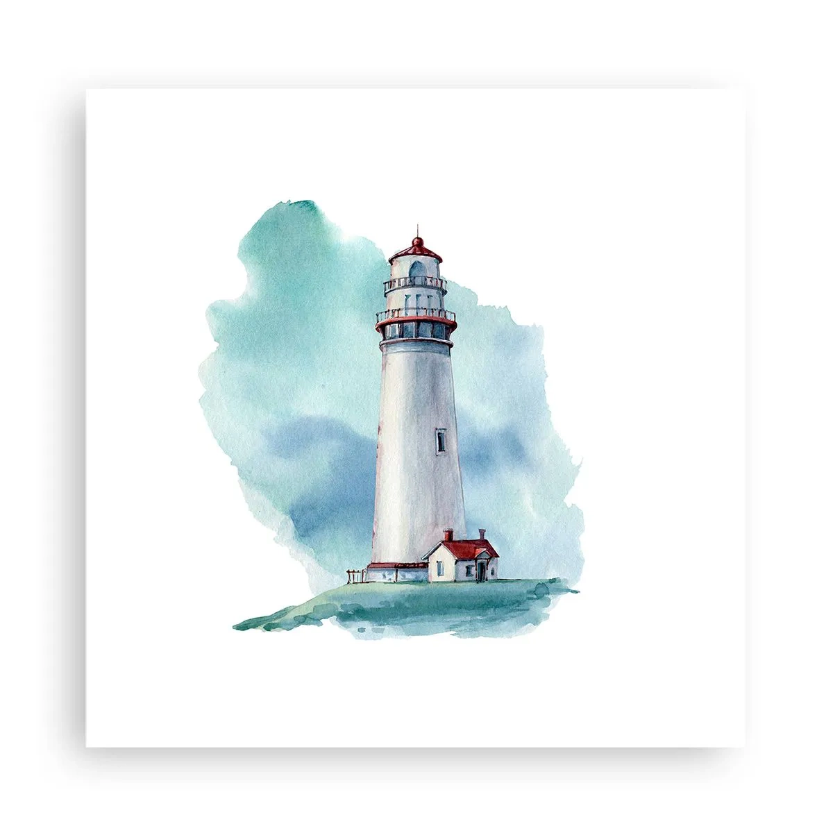 Poster - Gentle Sister of Blue - 30x30 cm