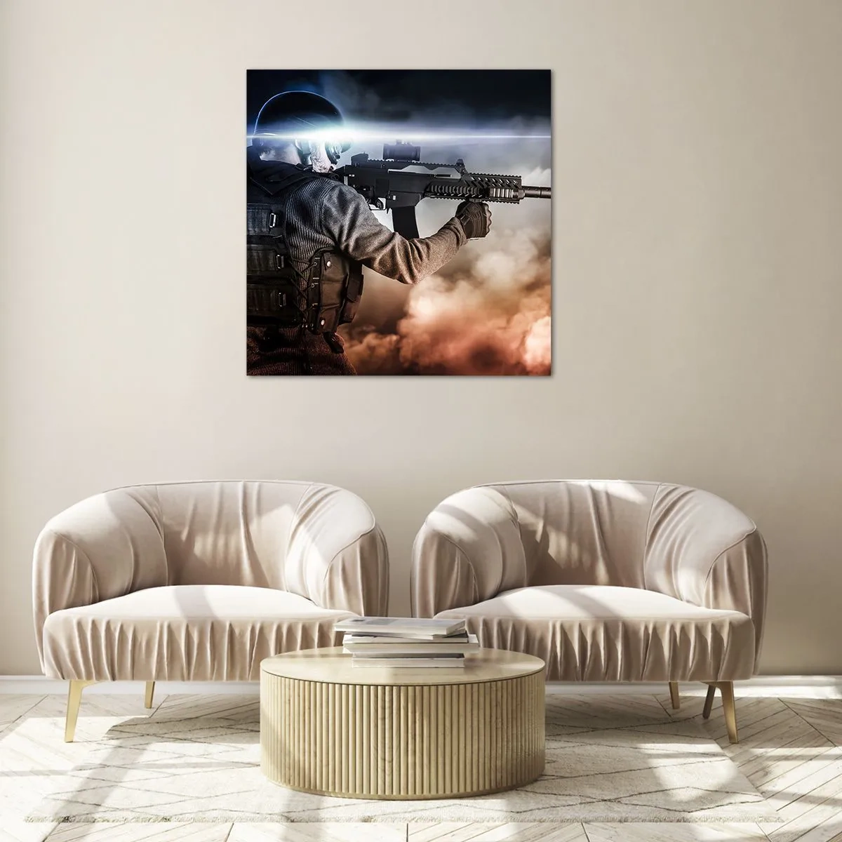 Glass picture - Simply a Hero - 50x50 cm