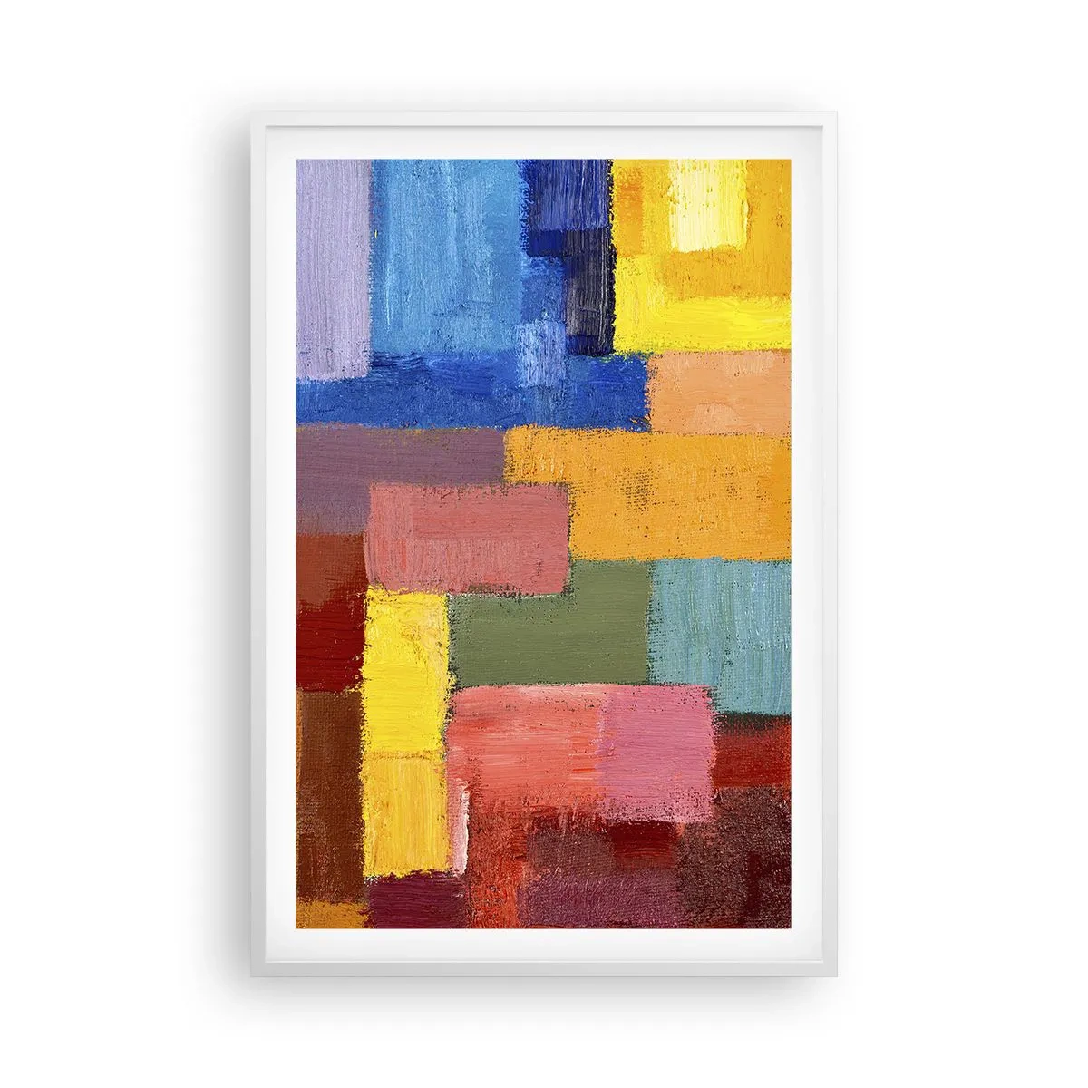 Poster in white frmae - Each Different, All Colourful - 61x91 cm