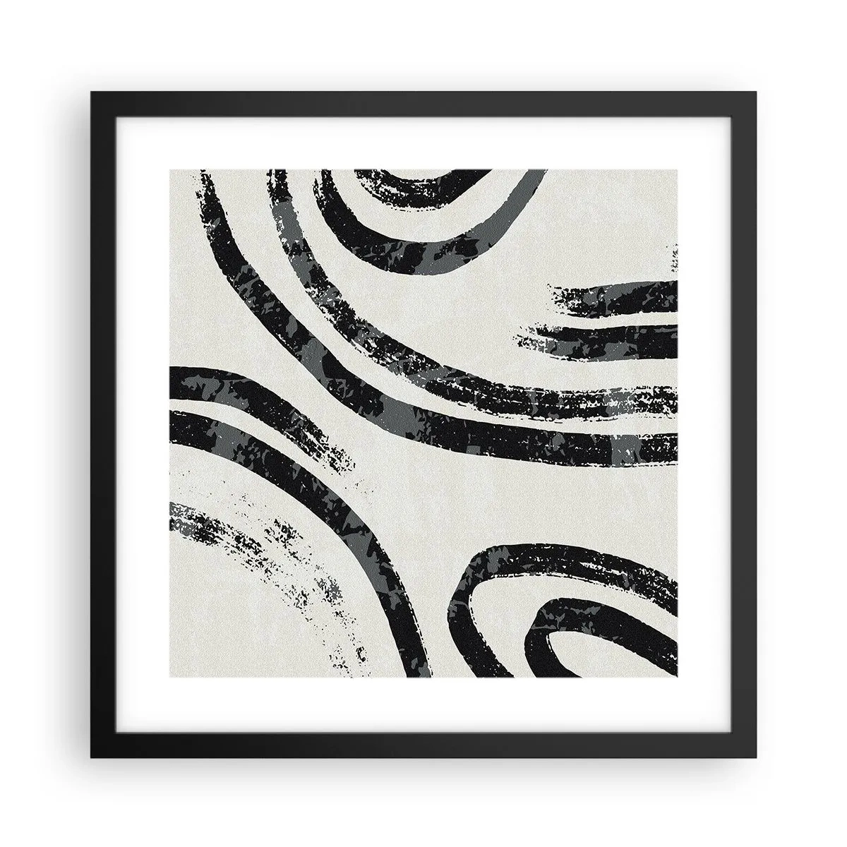 Poster in black frame - Stopped Half Way - 40x40 cm