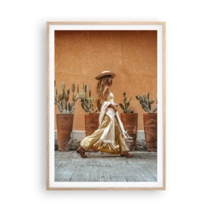 Poster in light oak frame - Hippie Style - 70x100 cm