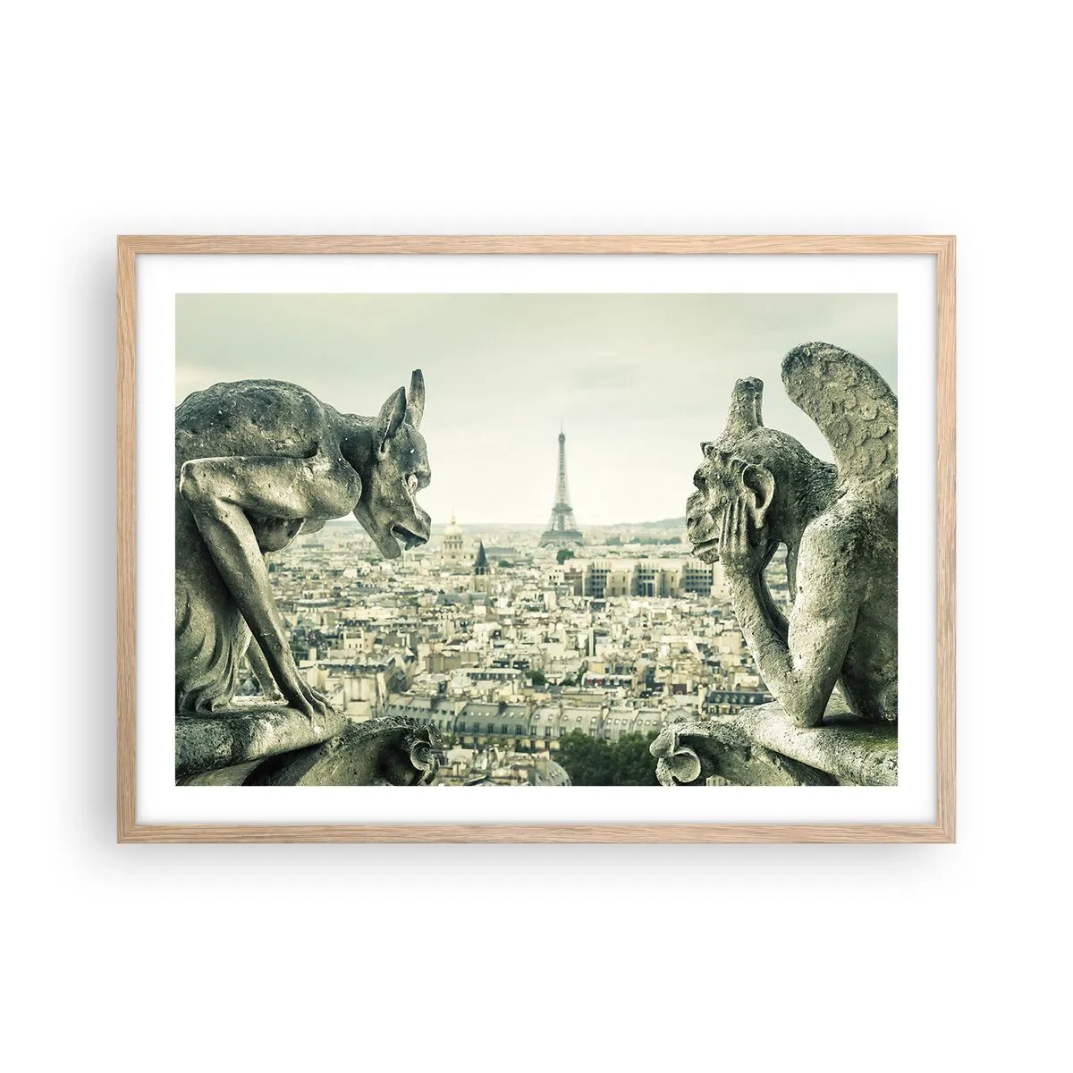 Poster in light oak frame - Parisian Talks - 70x50 cm