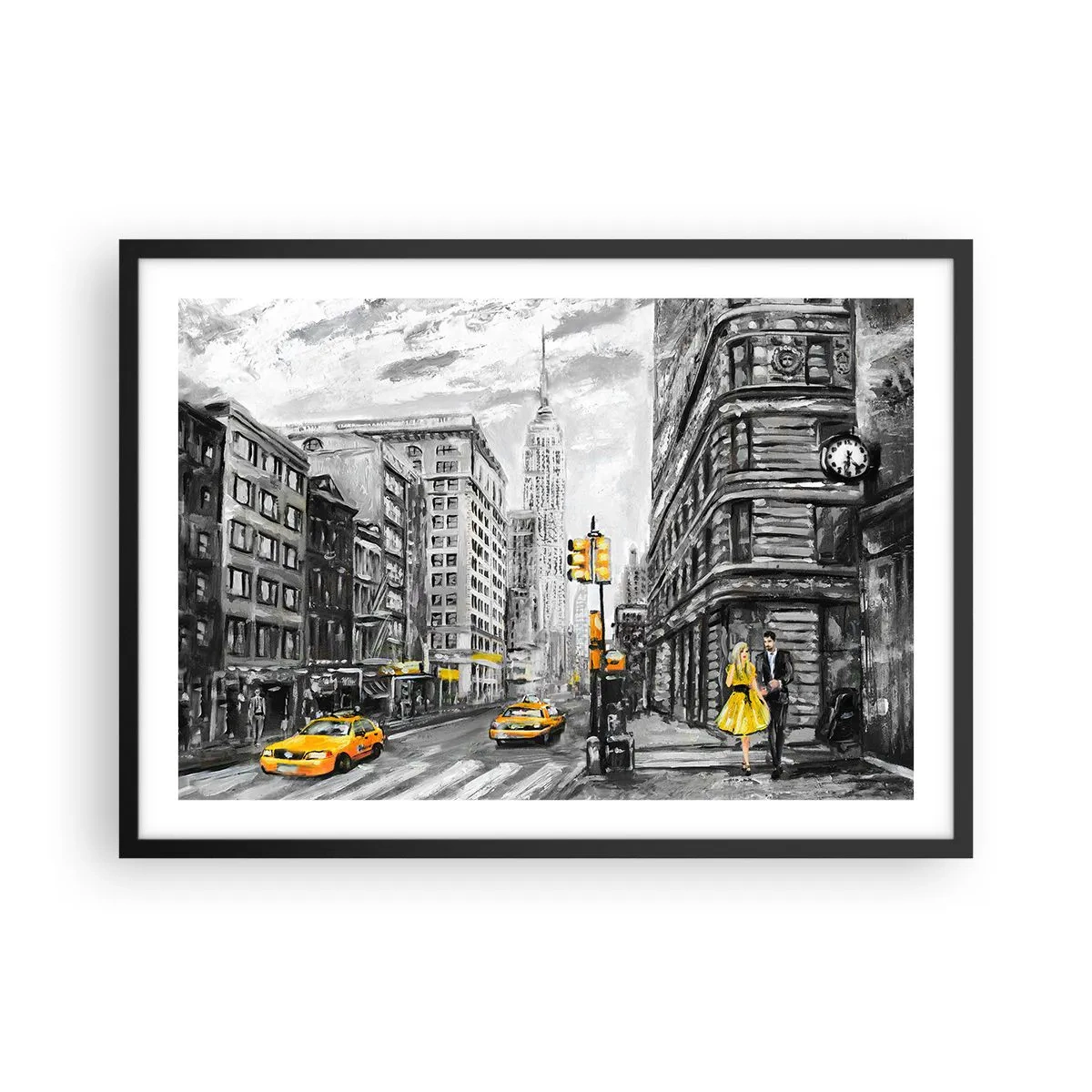 Poster in black frame - New York Tale - 70x50 cm