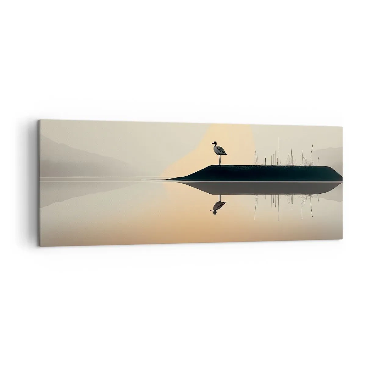 Canvas picture - Gentleman on the Lake - 140x50 cm