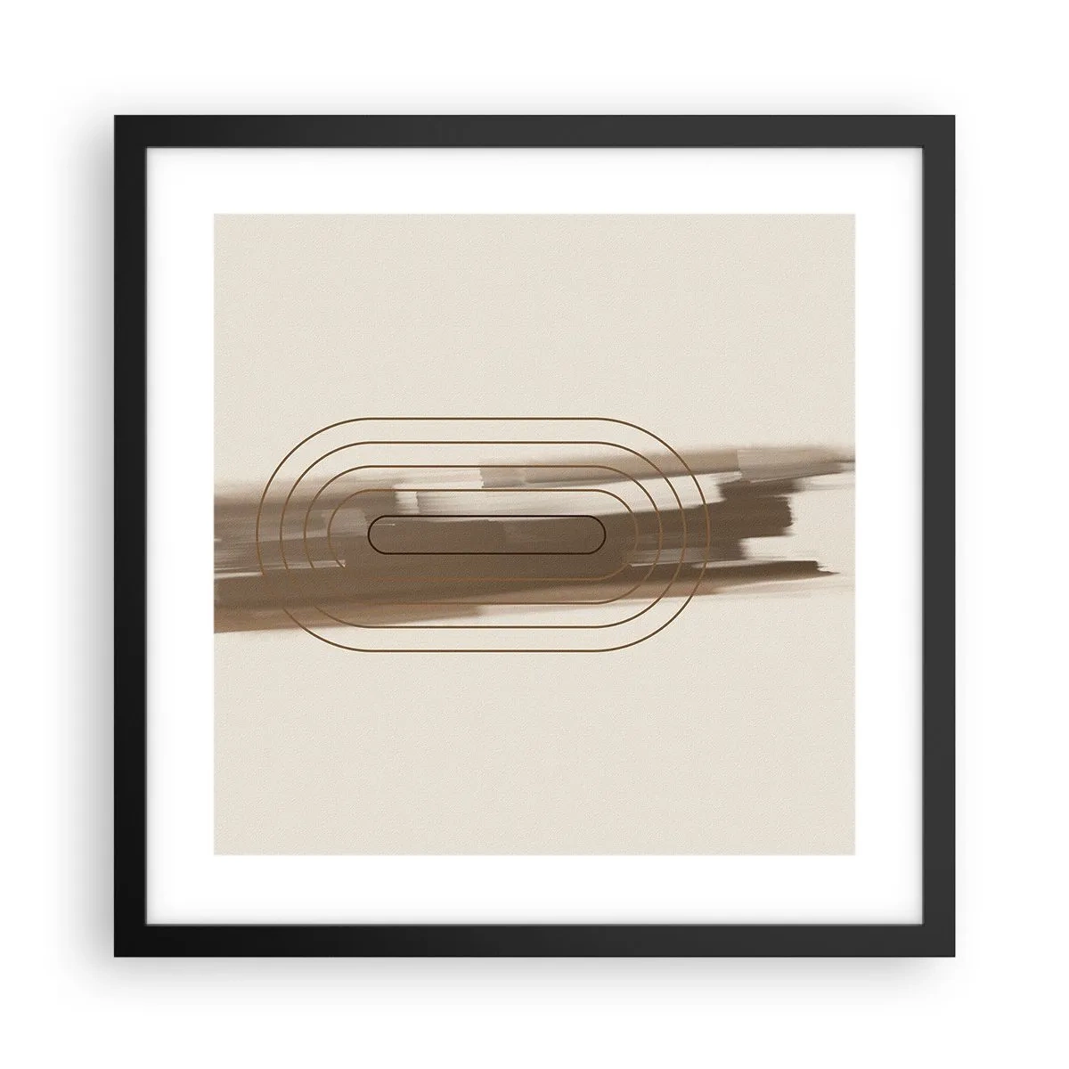 Poster in black frame - Blast of Grey - 40x40 cm