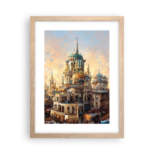 Poster in light oak frame - City of Cities - 30x40 cm