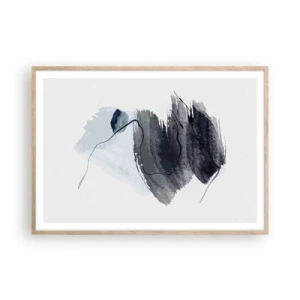 Poster in light oak frame - Intensity and Movement - 100x70 cm