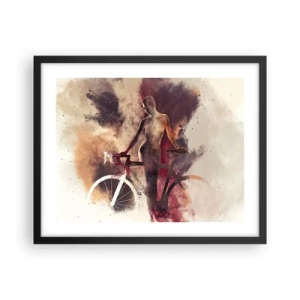 Poster in black frame - Marble Sculpted Biker's Soul - 50x40 cm