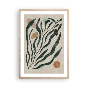 Poster in light oak frame - Among the Green - 50x70 cm