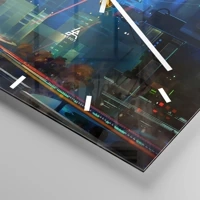 Clock face with lines