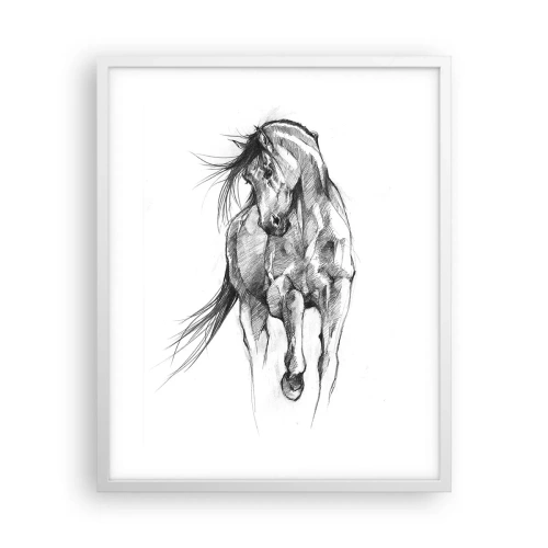 Poster in white frmae - In a Graceful Trot - 40x50 cm