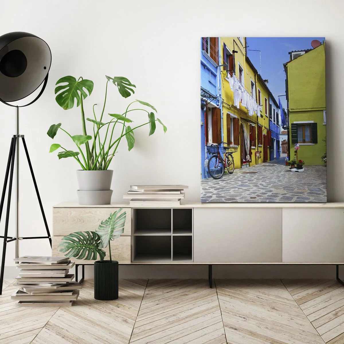 Canvas picture - Sweet, Pastel Alley  - 80x120 cm