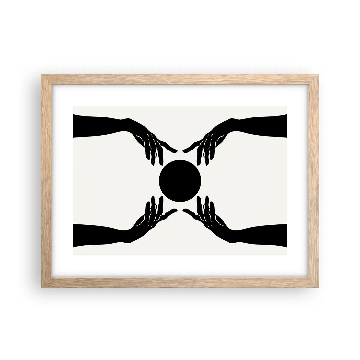 Poster in light oak frame - Secret Sign - 40x30 cm