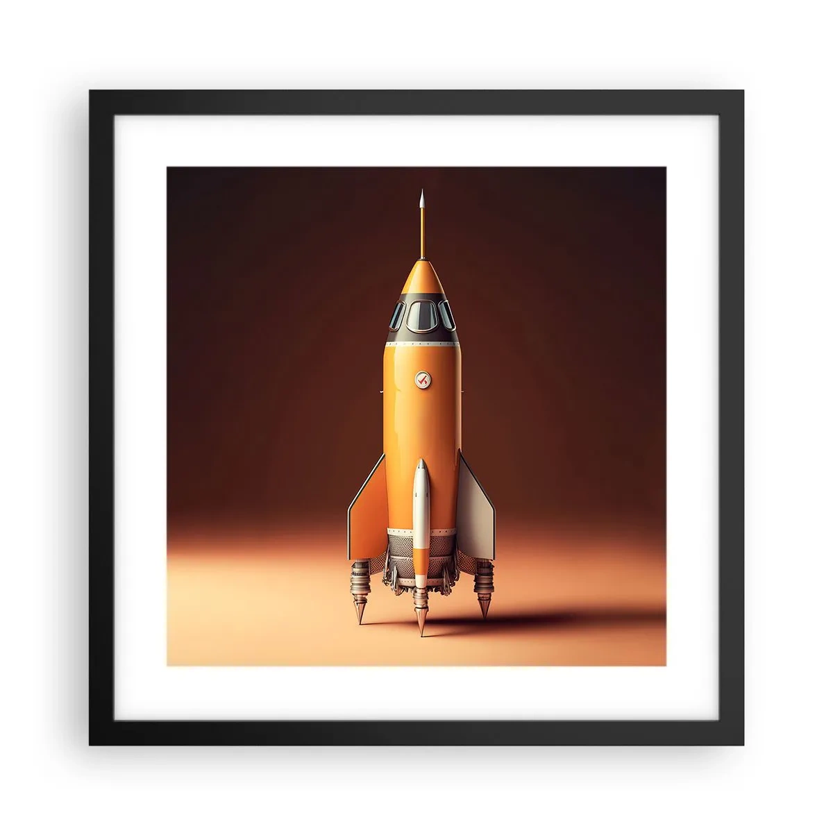 Poster in black frame - It Starts with a Dream - 40x40 cm