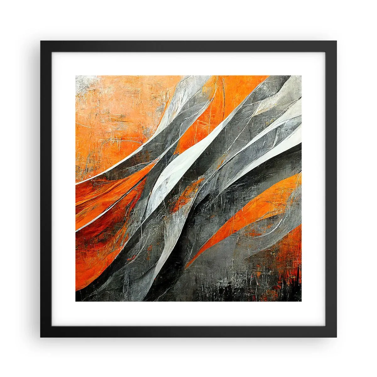 Poster in black frame - Heat and Coolness - 40x40 cm